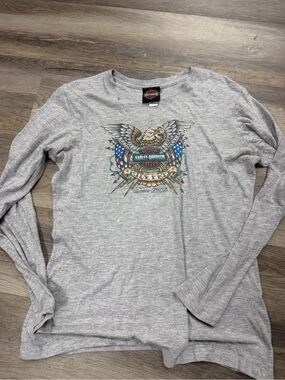 Harley-Davidson Grey Long Sleeve Eagle Graphic Tee